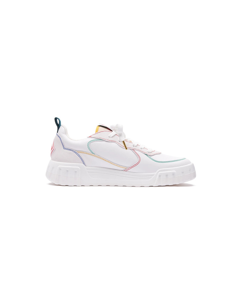 CASABLANCA Mens Court White & Multicolour Sneakers | Casablanca Paris outlook