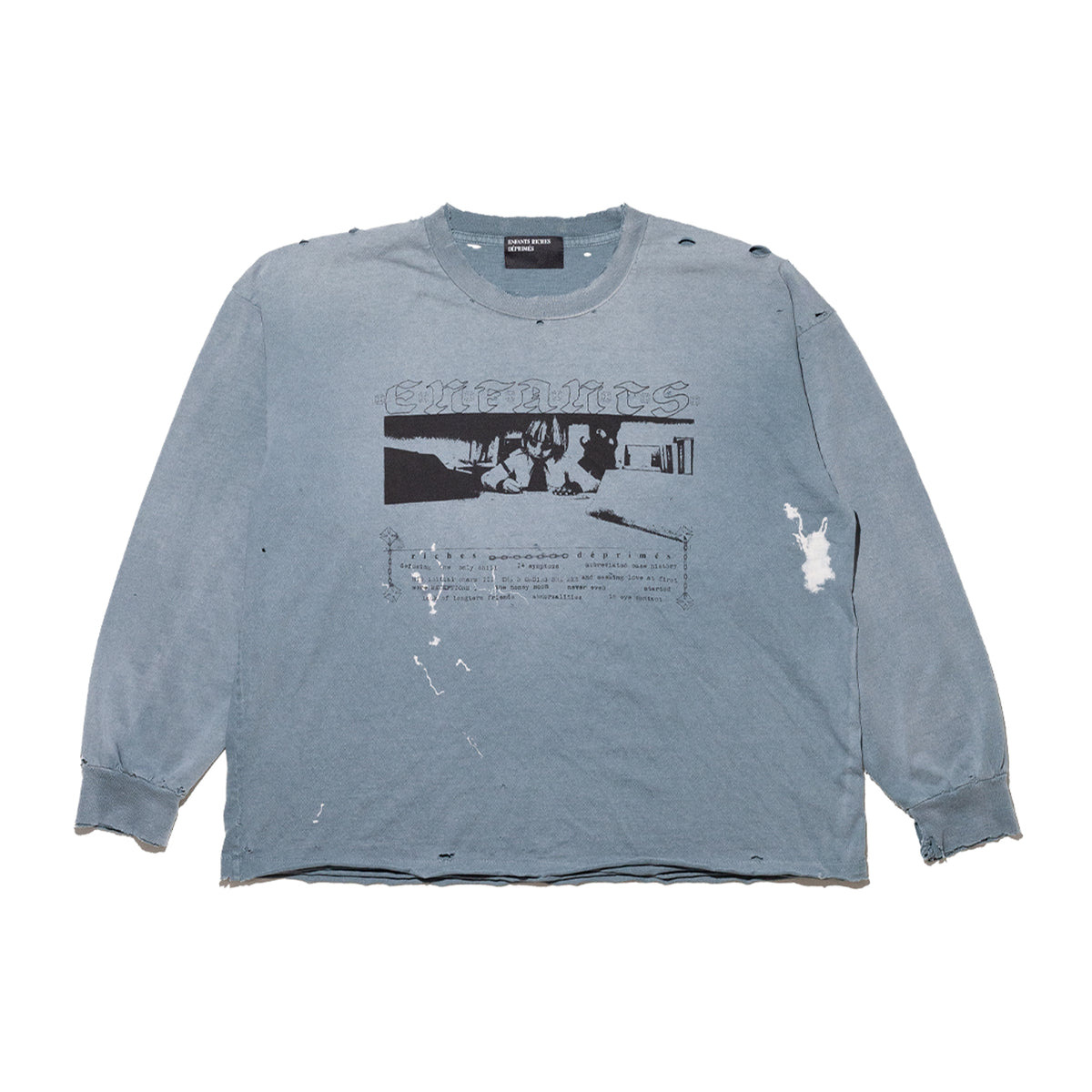 BOY IN CHAINS LONG SLEEVE T-SHIRT (FADED BLUE) - 1