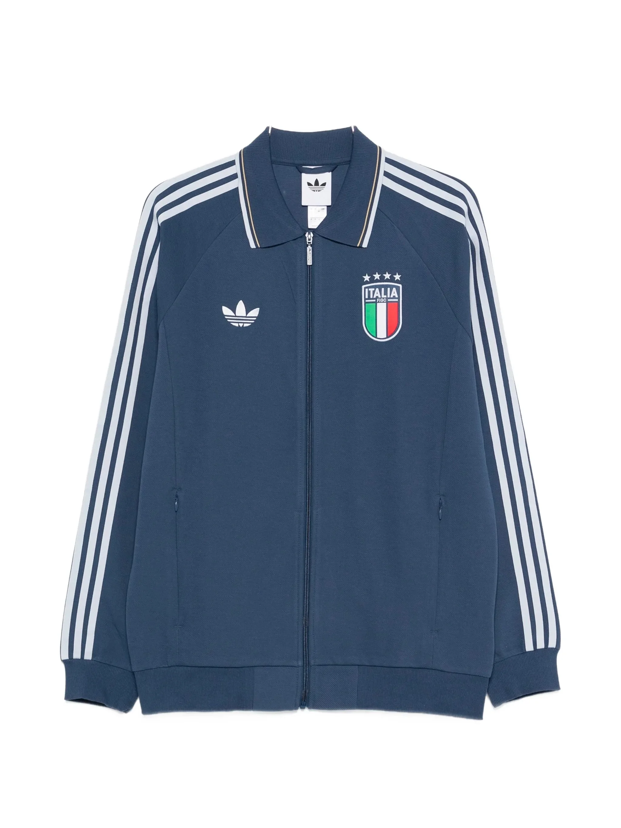 Adidas X Italia Stripe-detail Zip-fastening Sweatshirt - 1