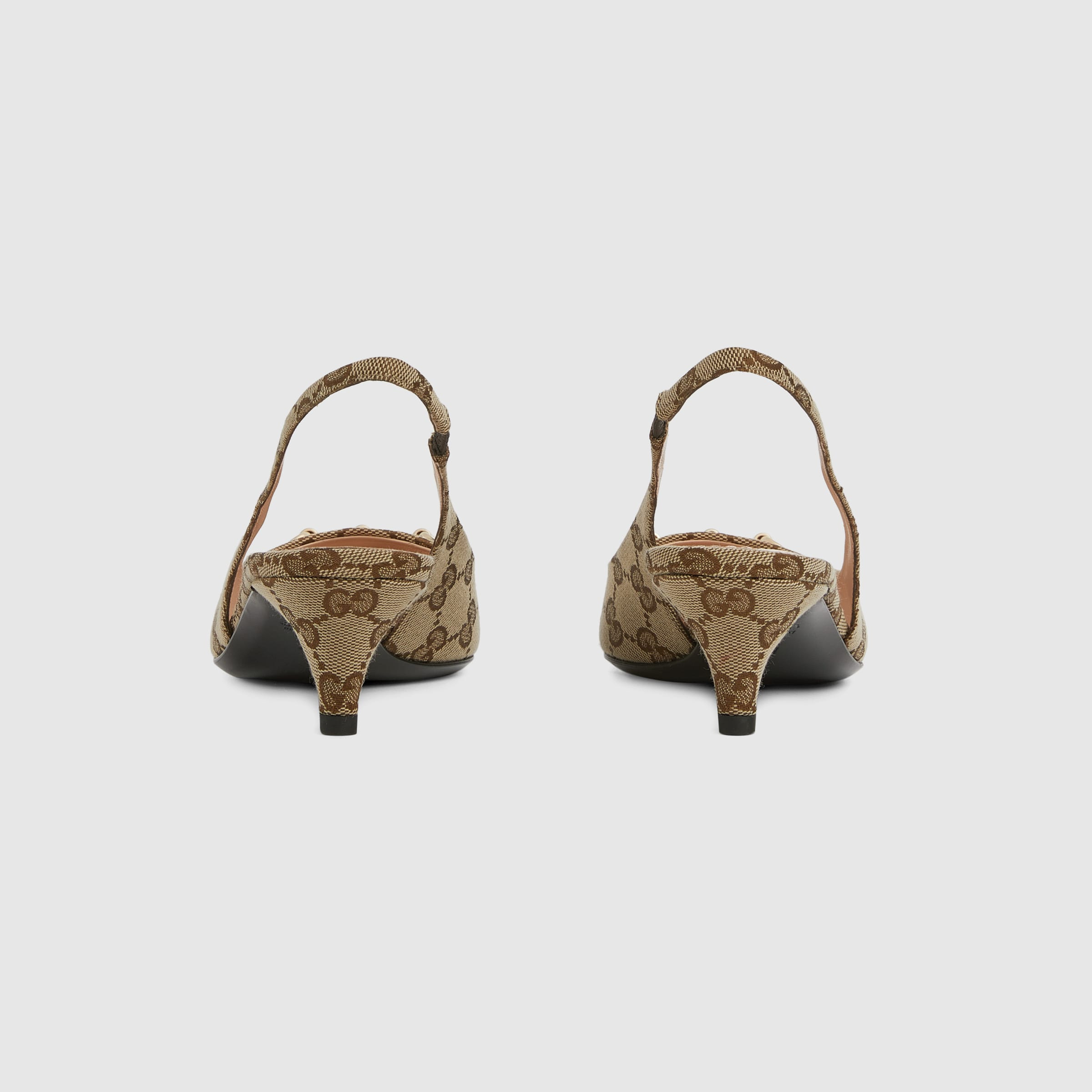 Women's GG canvas slingback pump - 4