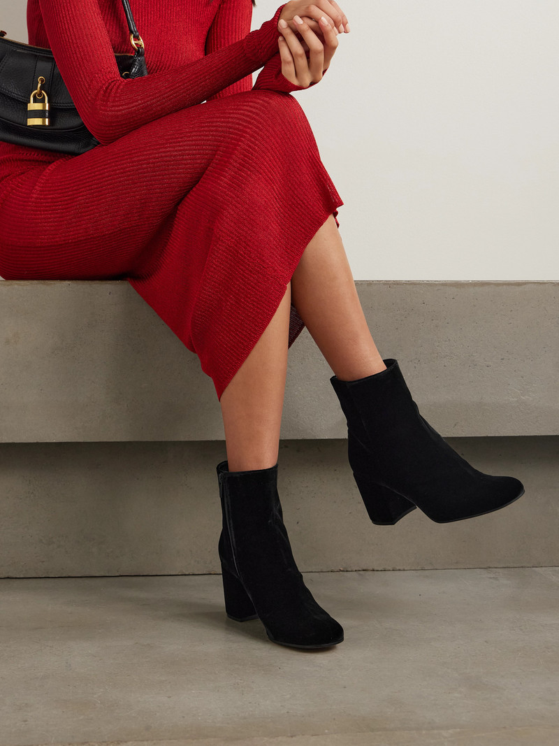 Gianvito Rossi Joelle 70 Velvet Ankle Boots outlook