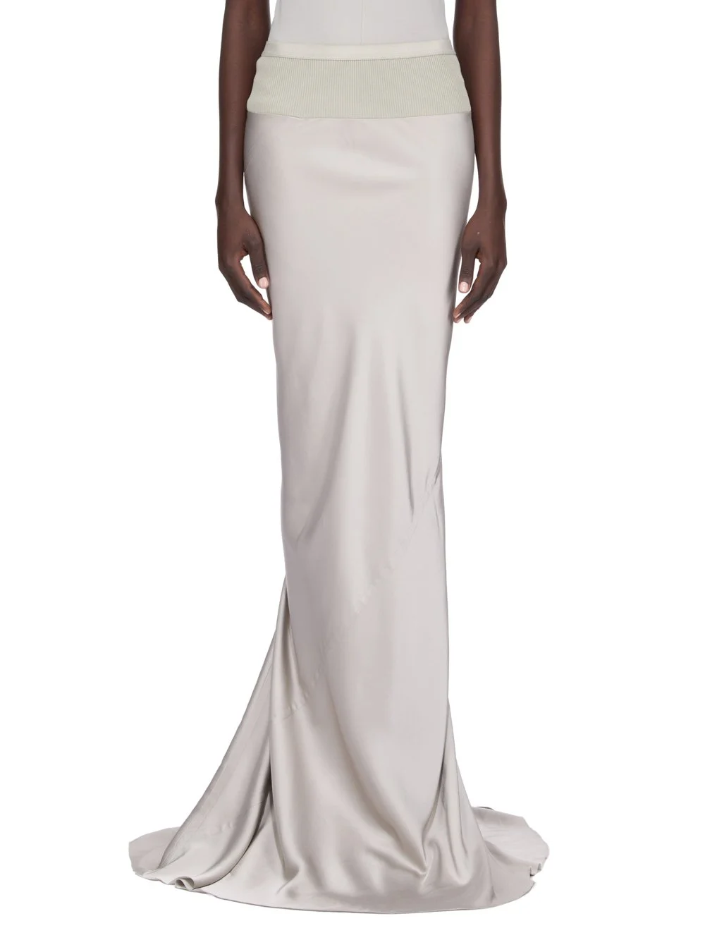 ribbed-waistband skirt - 1