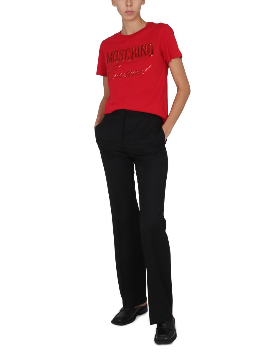 Moschino Women Wool Grain De Poudre Pants - 2