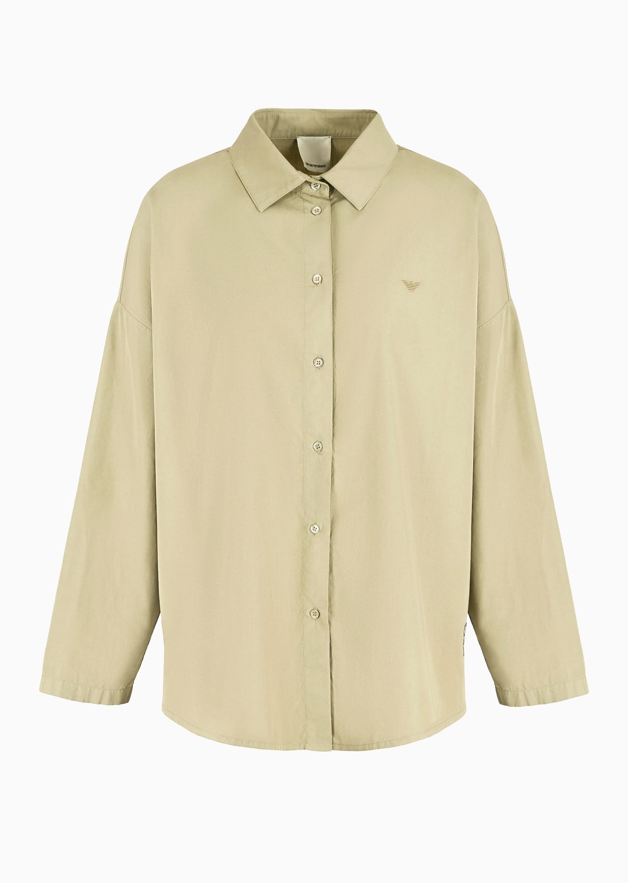 Emporio Armani Sustainability Values Capsule Collection garment-dyed organic poplin shirt - 1