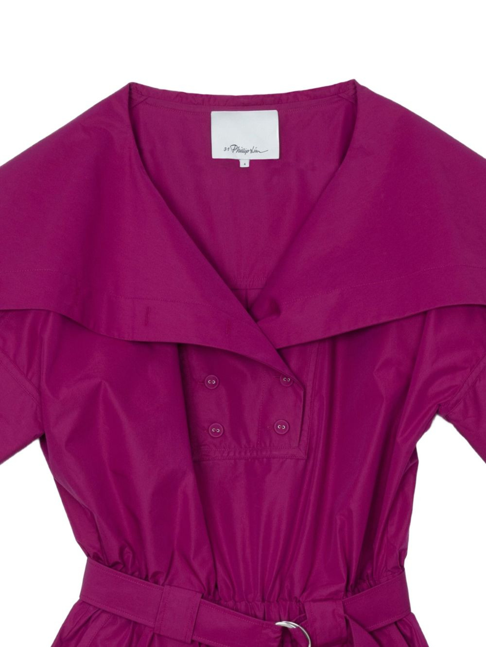 wide-collar belted jumpsuit - 2