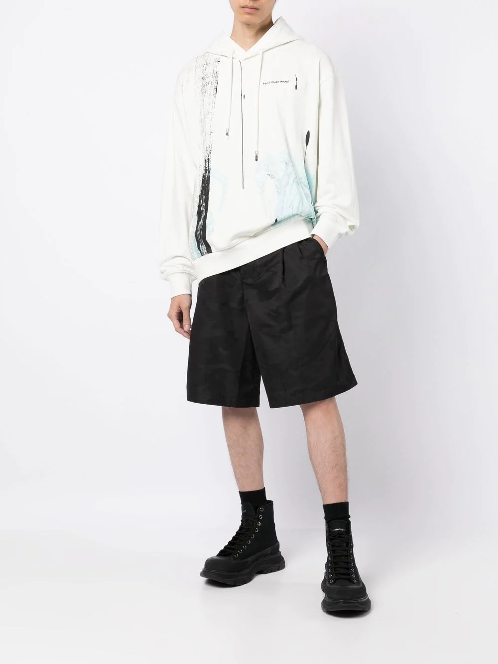 landscape-print zip-up hoodie - 2