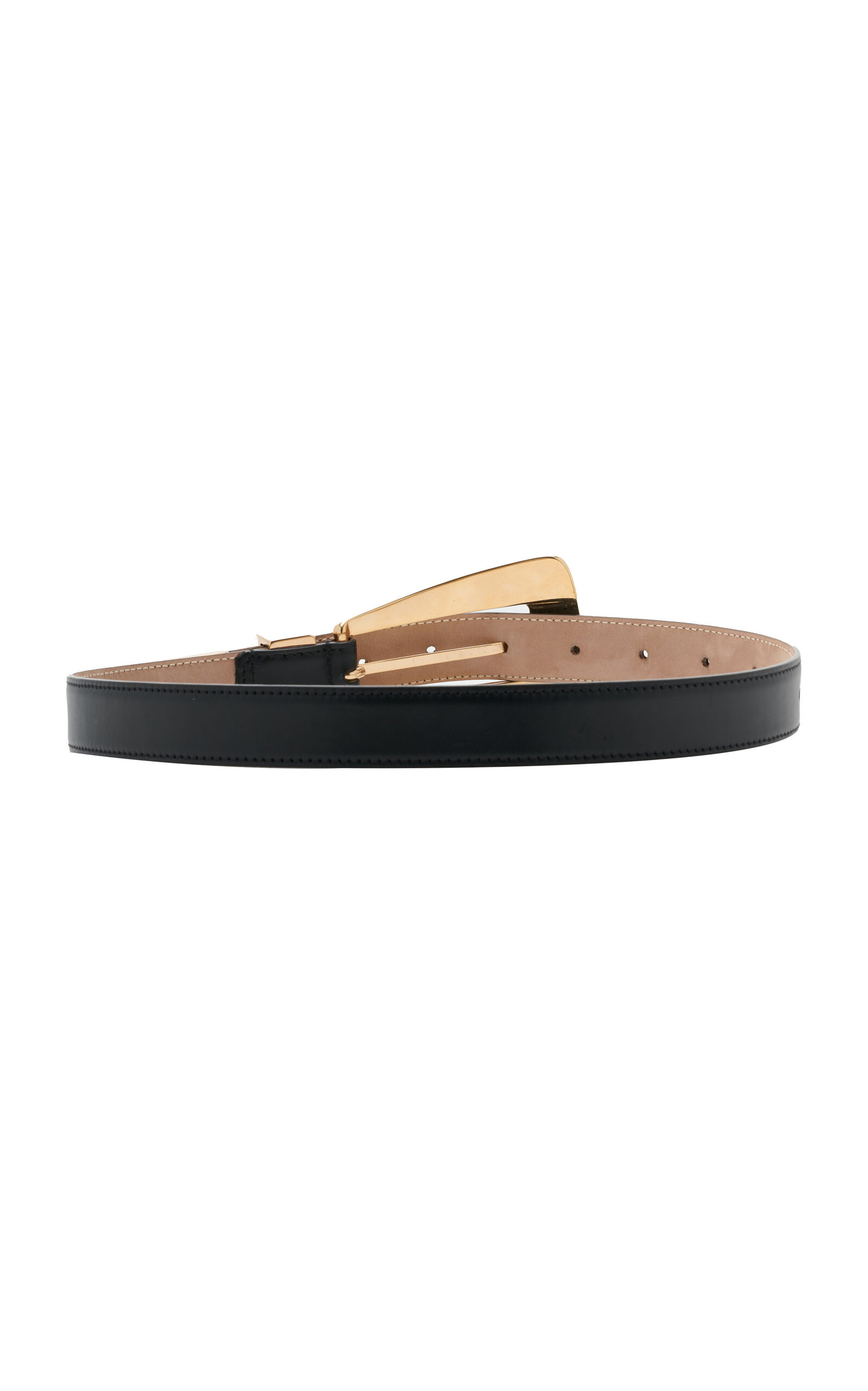 Lucca Leather Gold-Tone Belt black - 5