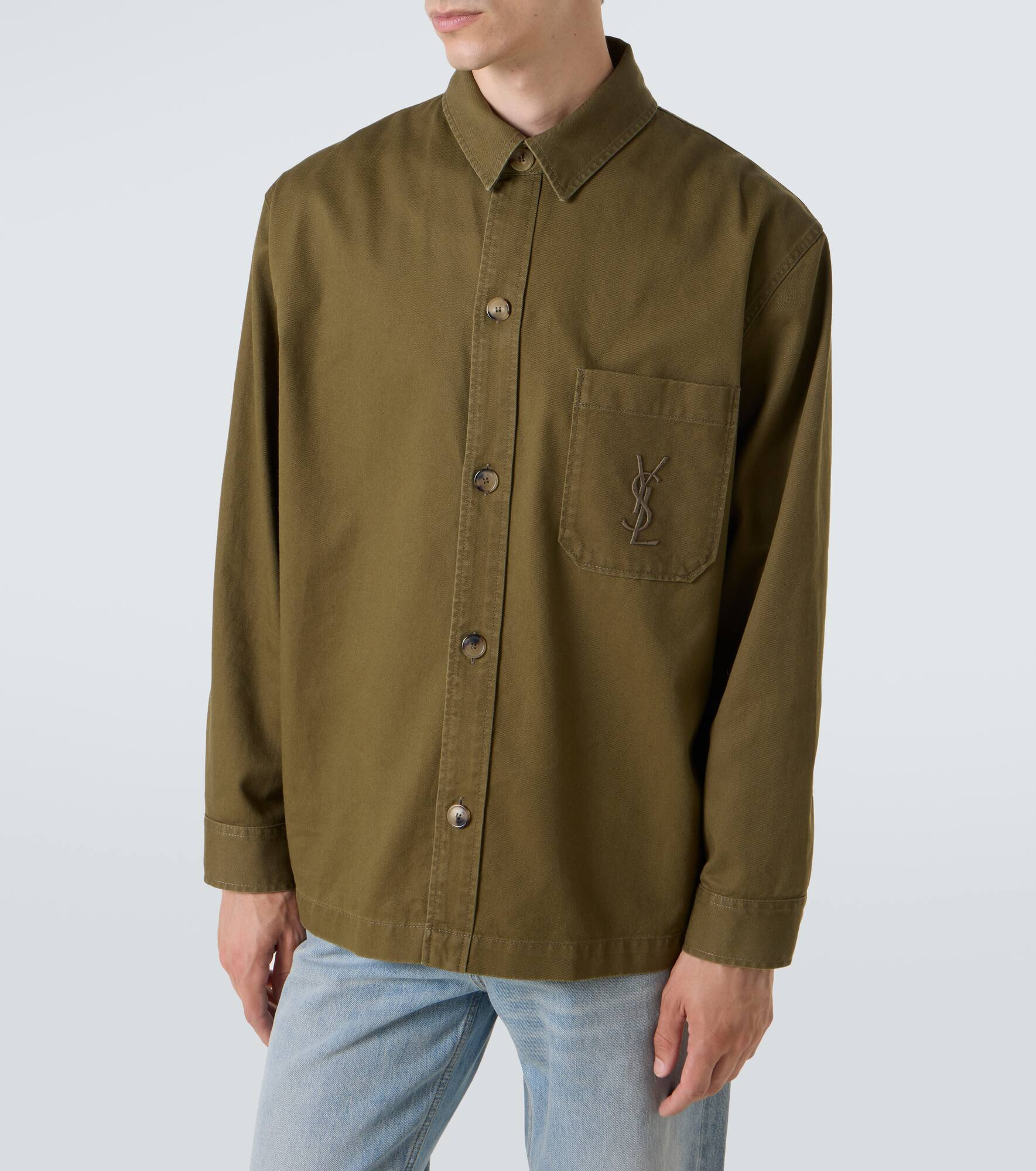 Cassandre cotton and linen overshirt - 3