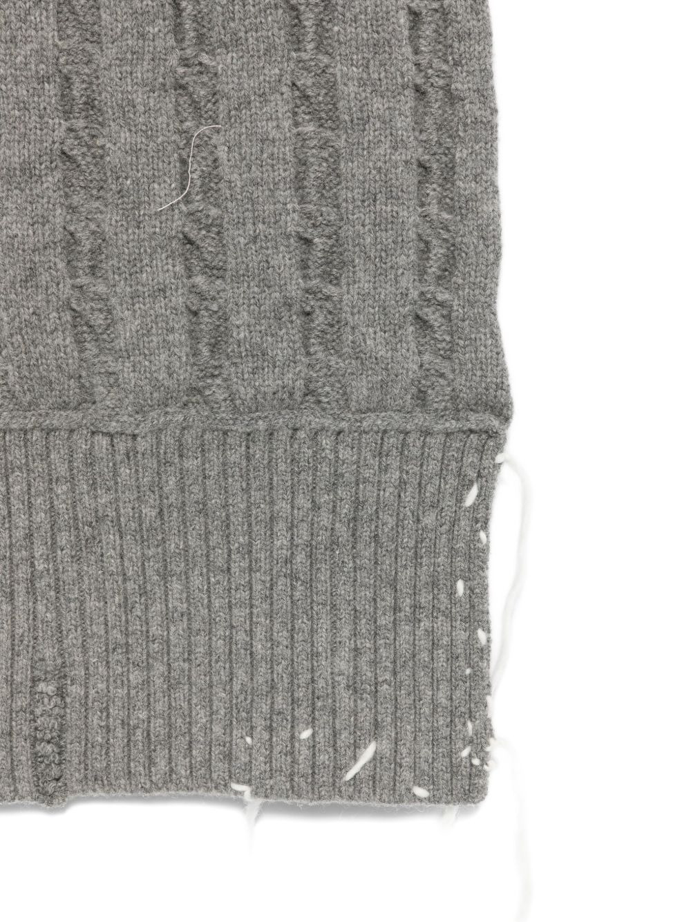 cable-knit stitching-detail scarf - 2