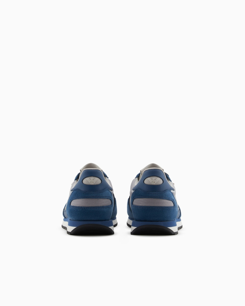 EMPORIO ARMANI MESH SNEAKERS WITH SUEDE DETAILS AND EAGLE PATCH outlook