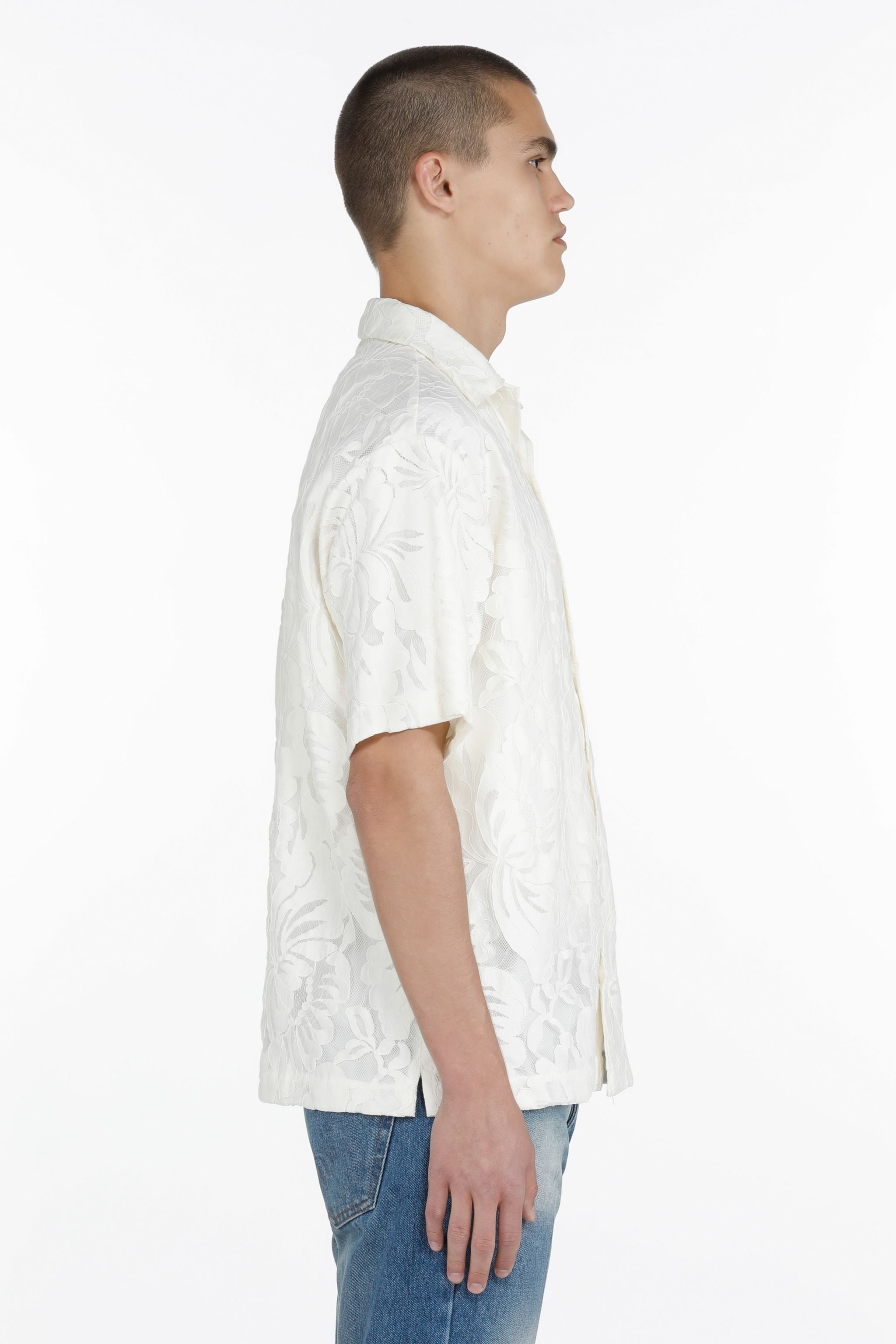 FLORAL-APPLIQUÉ SHIRT - 3