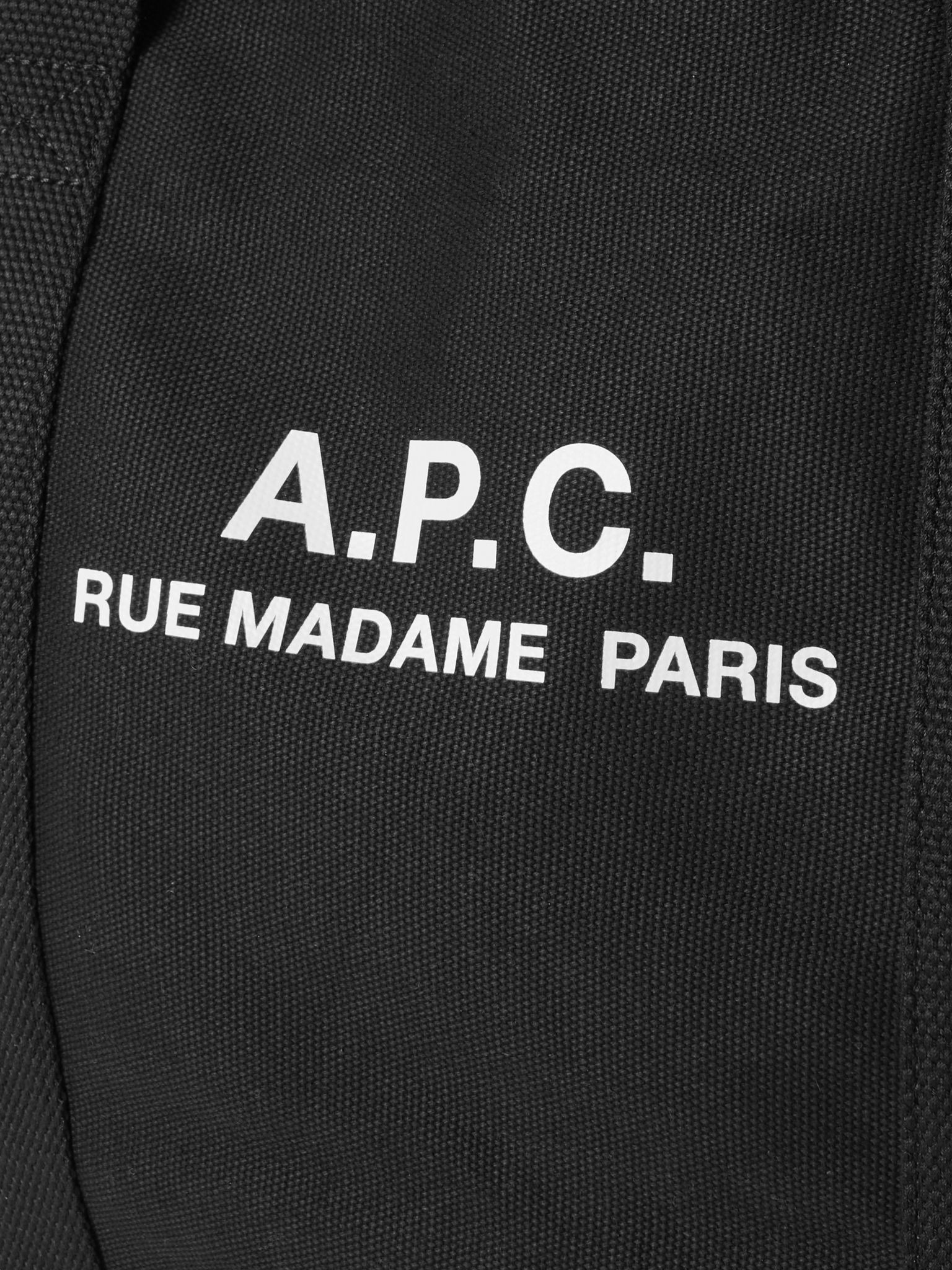 Recuperation Logo-Print Cotton-Canvas Tote Bag Black - 4