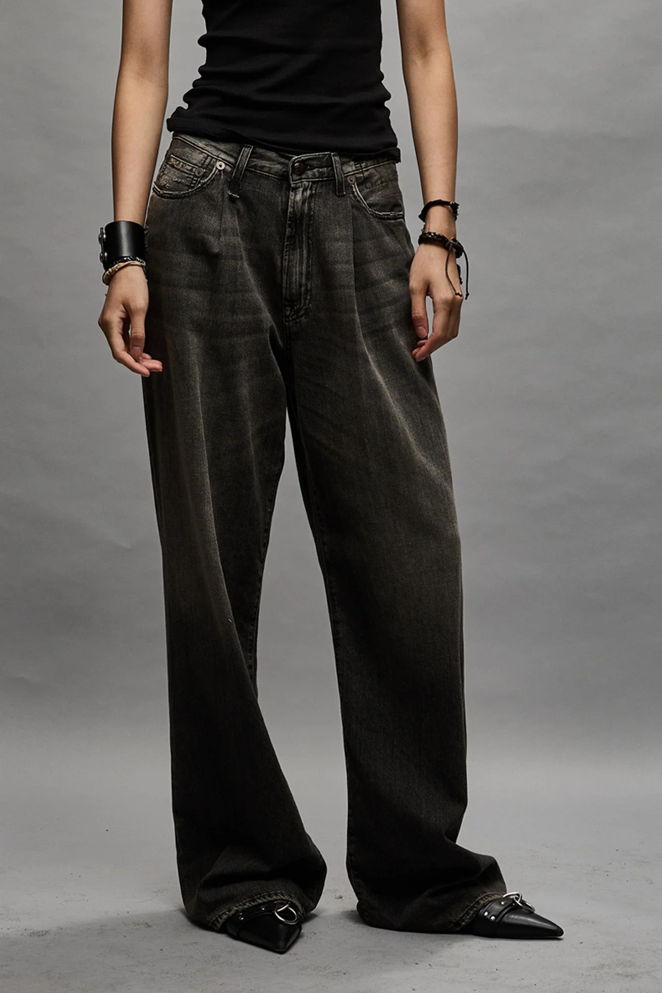 DAMON PLEATED WIDE LEG - ELLERY BLACK | R13의 특징 - 1
