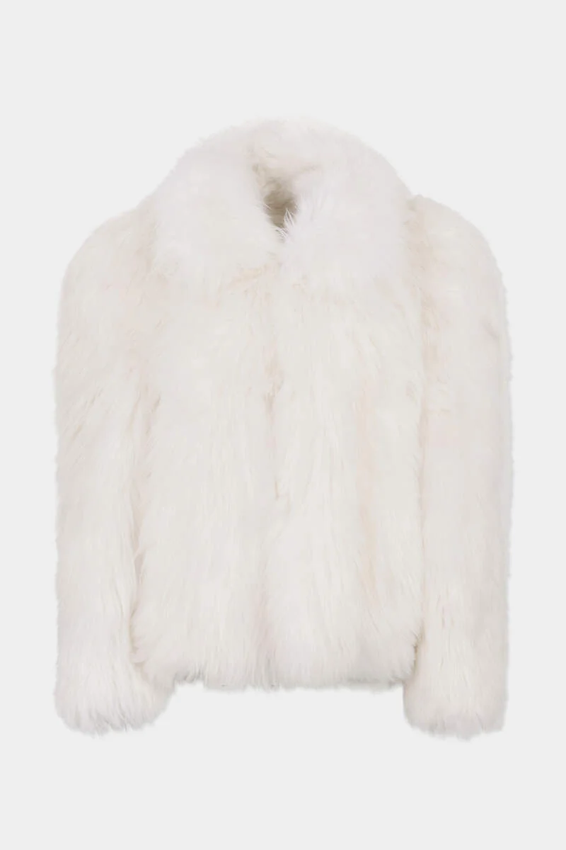 LONG HAIRED SHEARLING COAT - 1