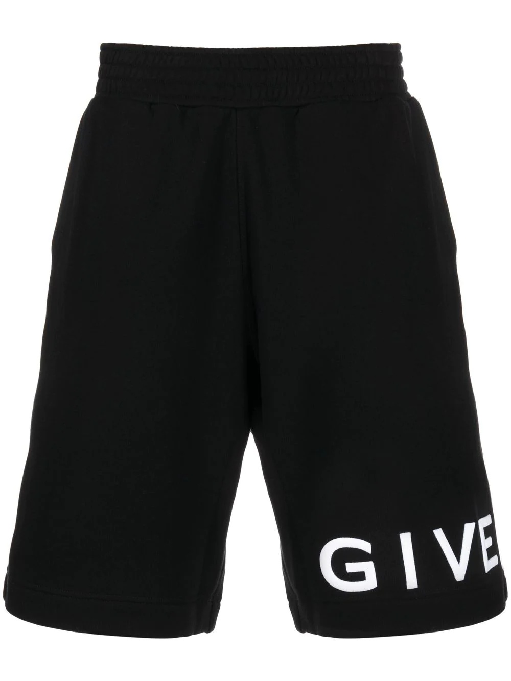 logo-print track shorts - 1