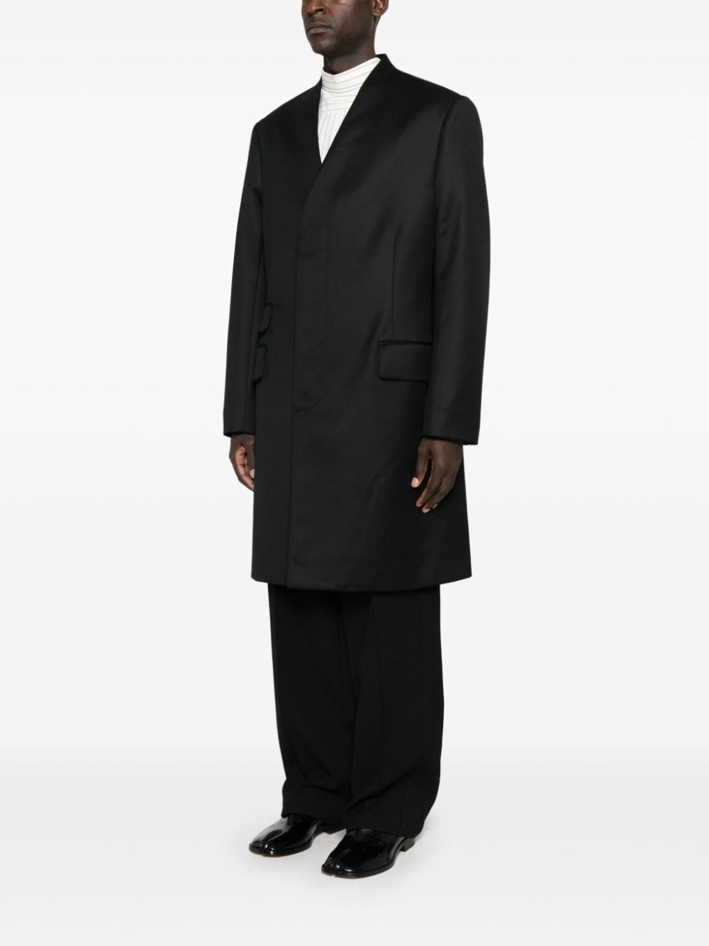 cavalry-twill wool coat - 3