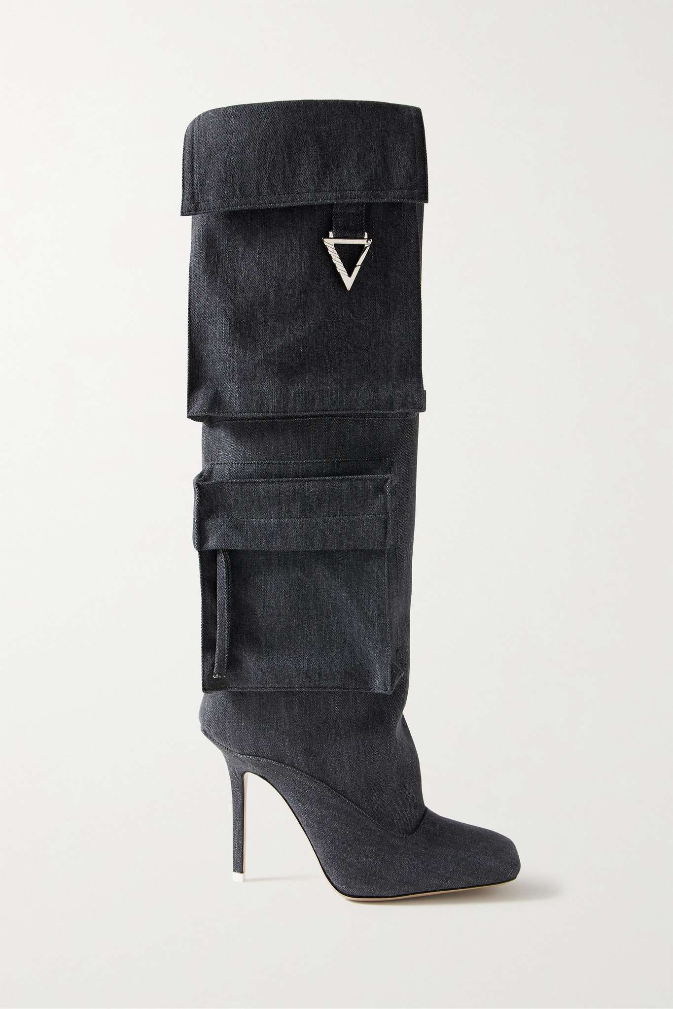 Sienna embellished denim knee boots - 1