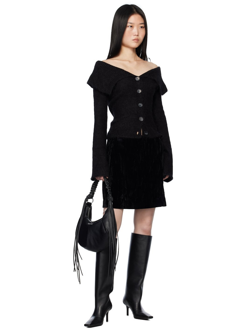 Holzweiler Black Cygnet Velvet Miniskirt outlook