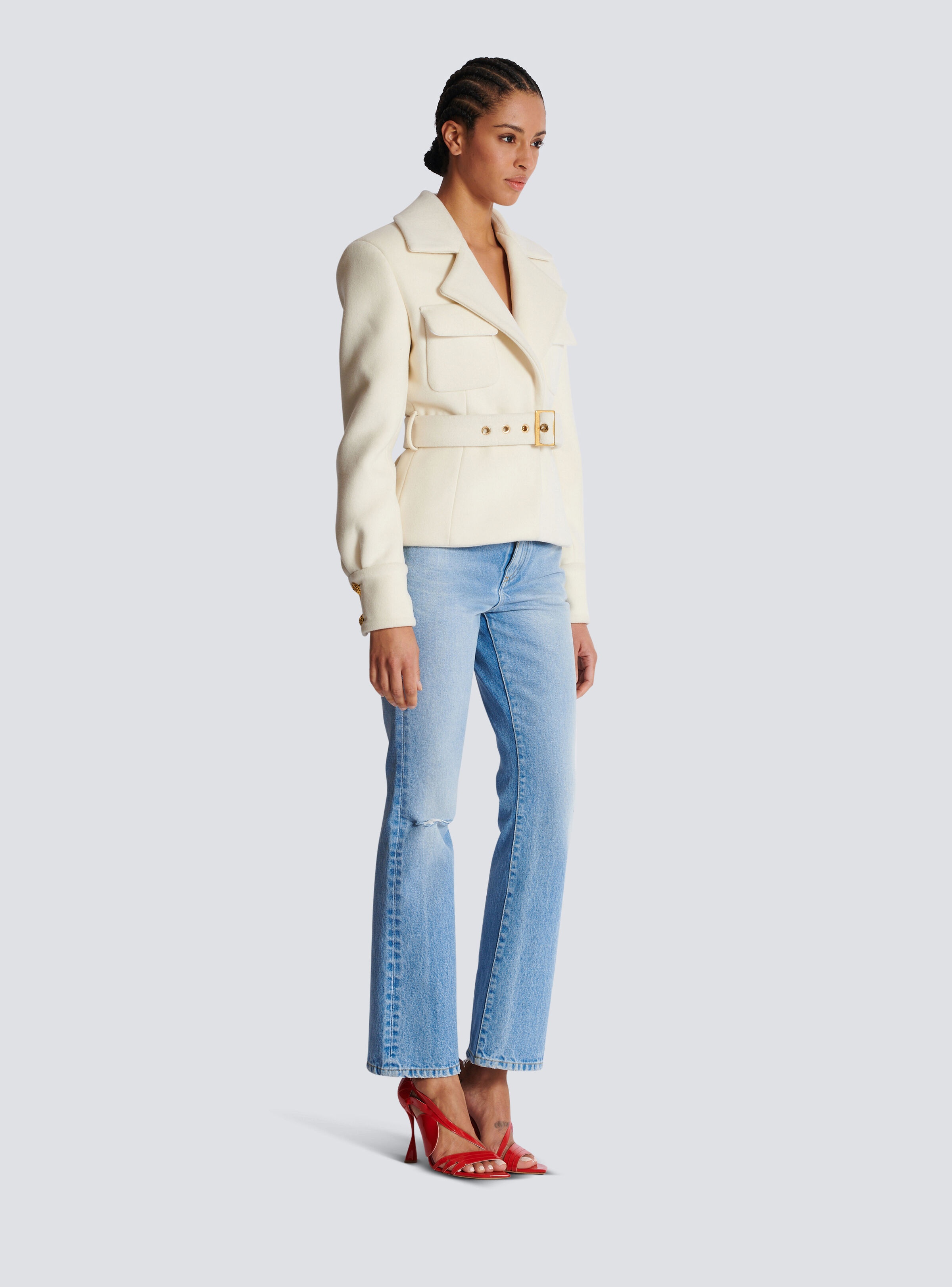 Wool belted coat - 3