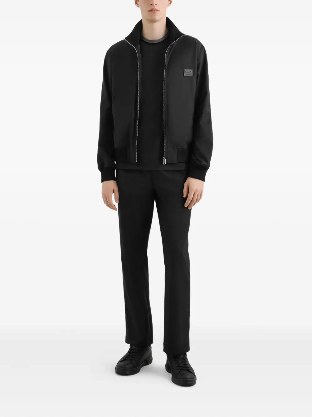 Dolce & Gabbana Men Logo-Patch Zip-Up Bomber Jacket - 2