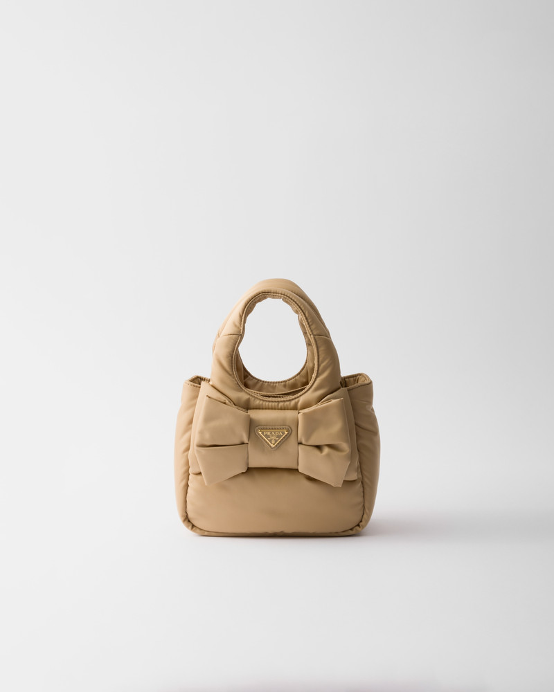 Padded Re-Nylon mini-bag with bow 1