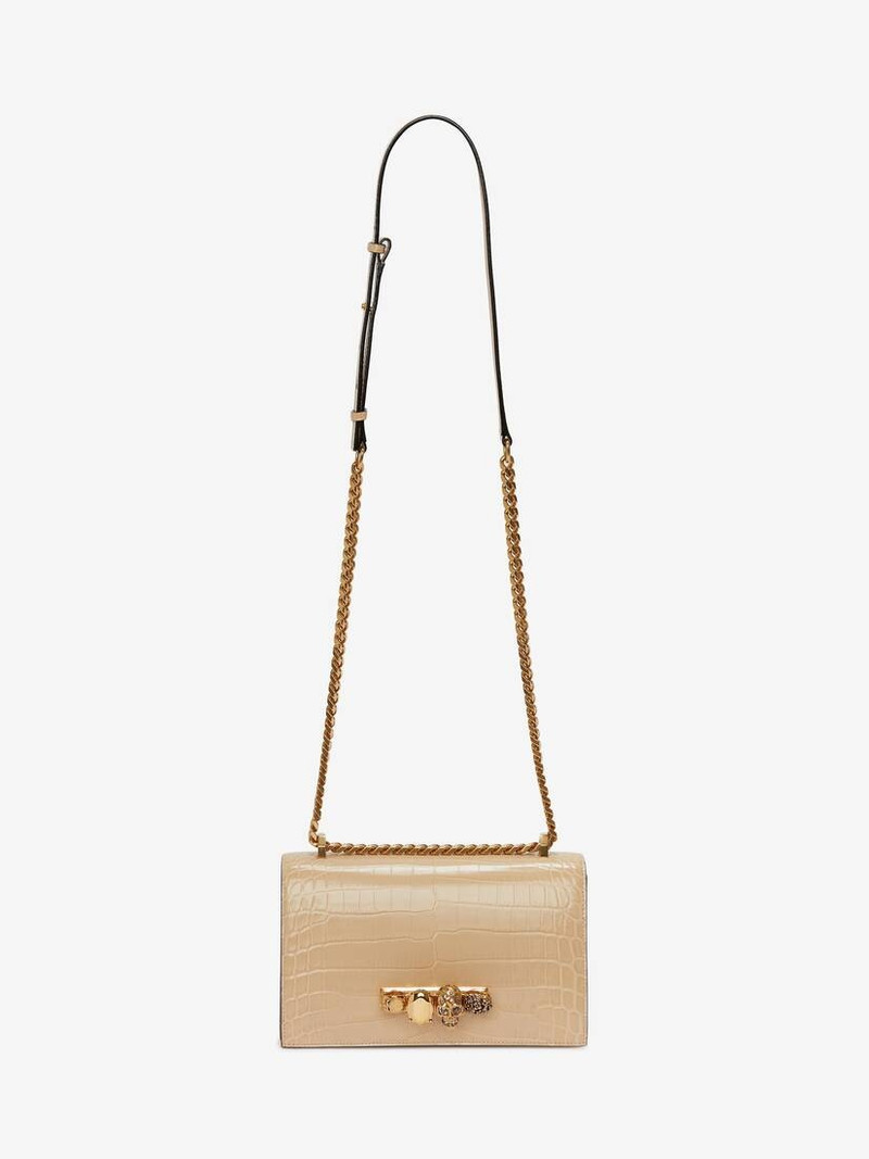 Jewelled Satchel in Sand 5