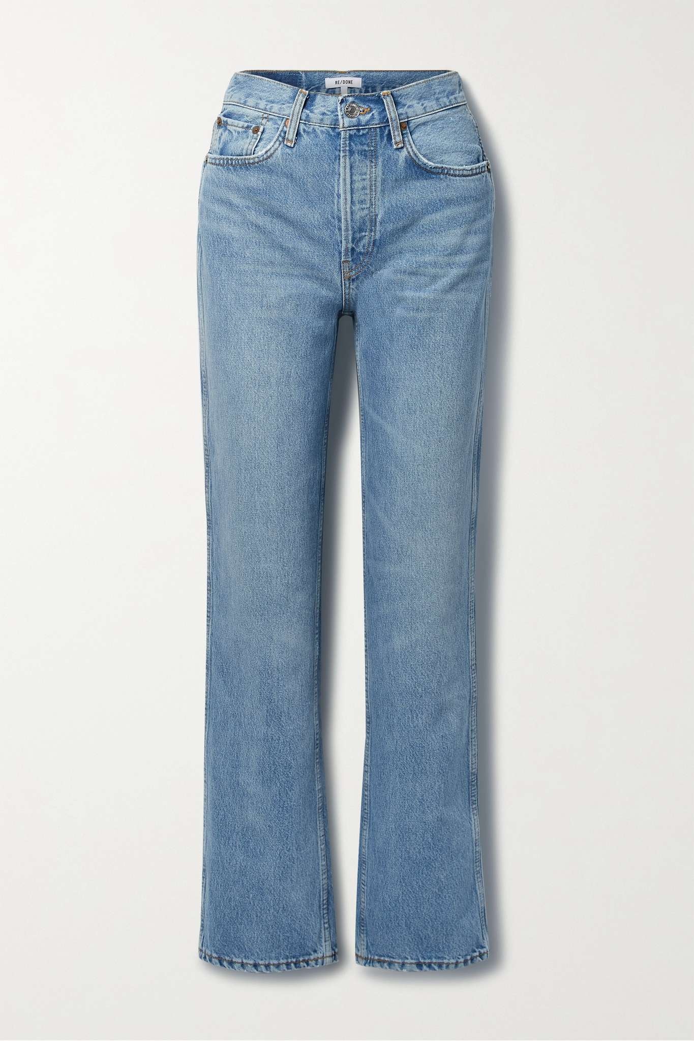 90s high-rise straight-leg jeans - 1