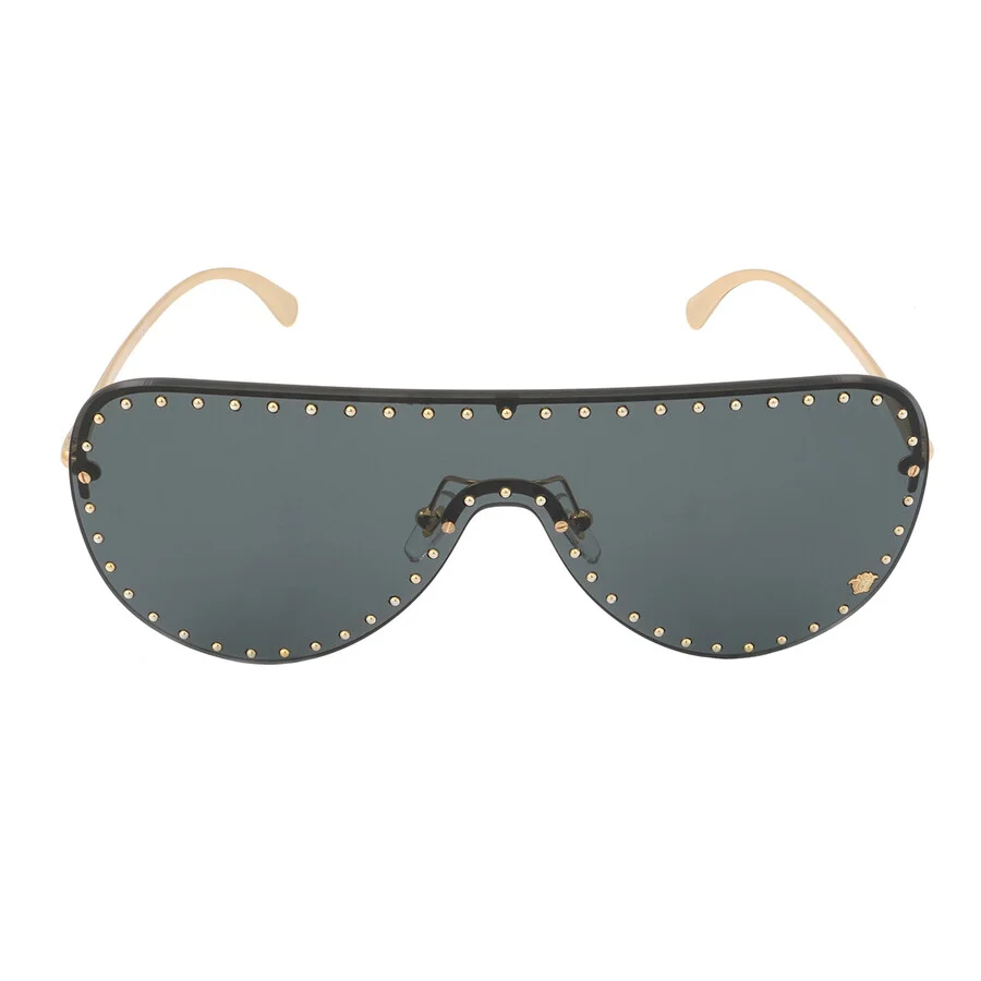 Versace Dark Gray Irregular Ladies Sunglasses VE2230B 100287 45 - 1