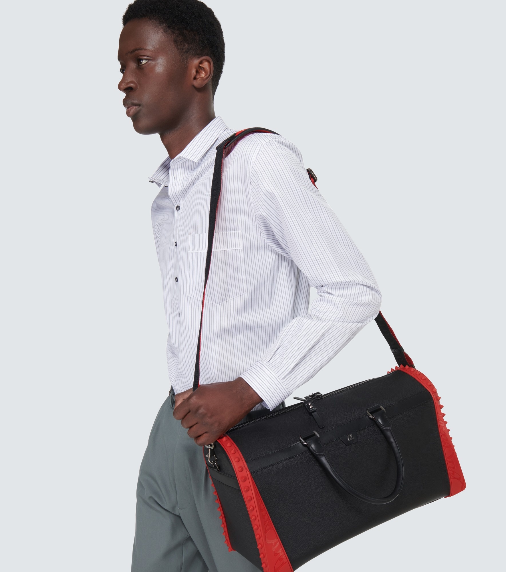 Sneakender spiked leather duffel bag - 2