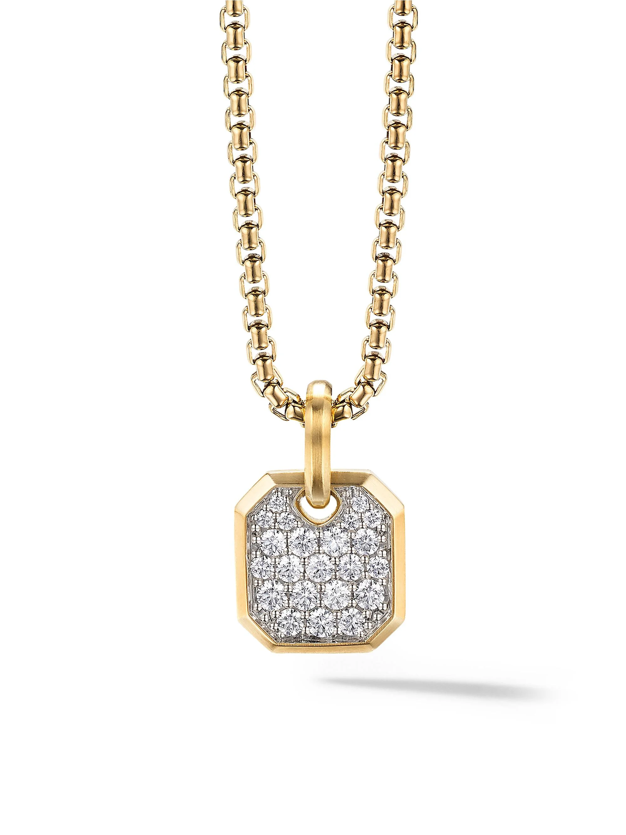 Men's Roman Amulet in 18K Yellow Gold - Diamond - 1