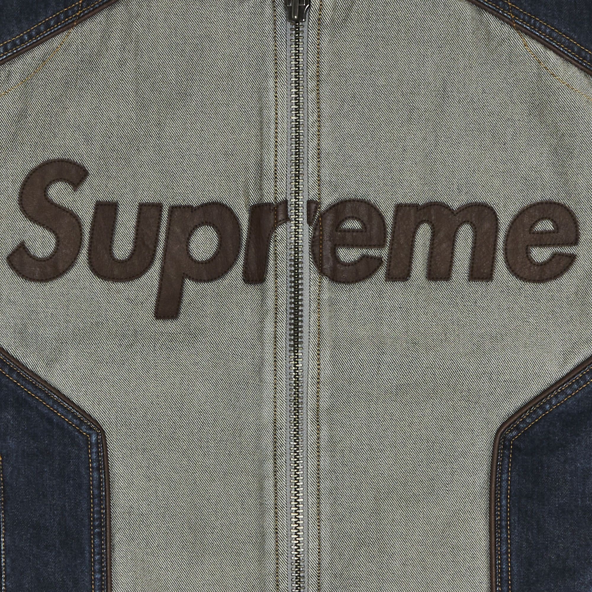 Supreme x Vanson Leathers x Cordura Cotton Jacket 'Denim' - 3