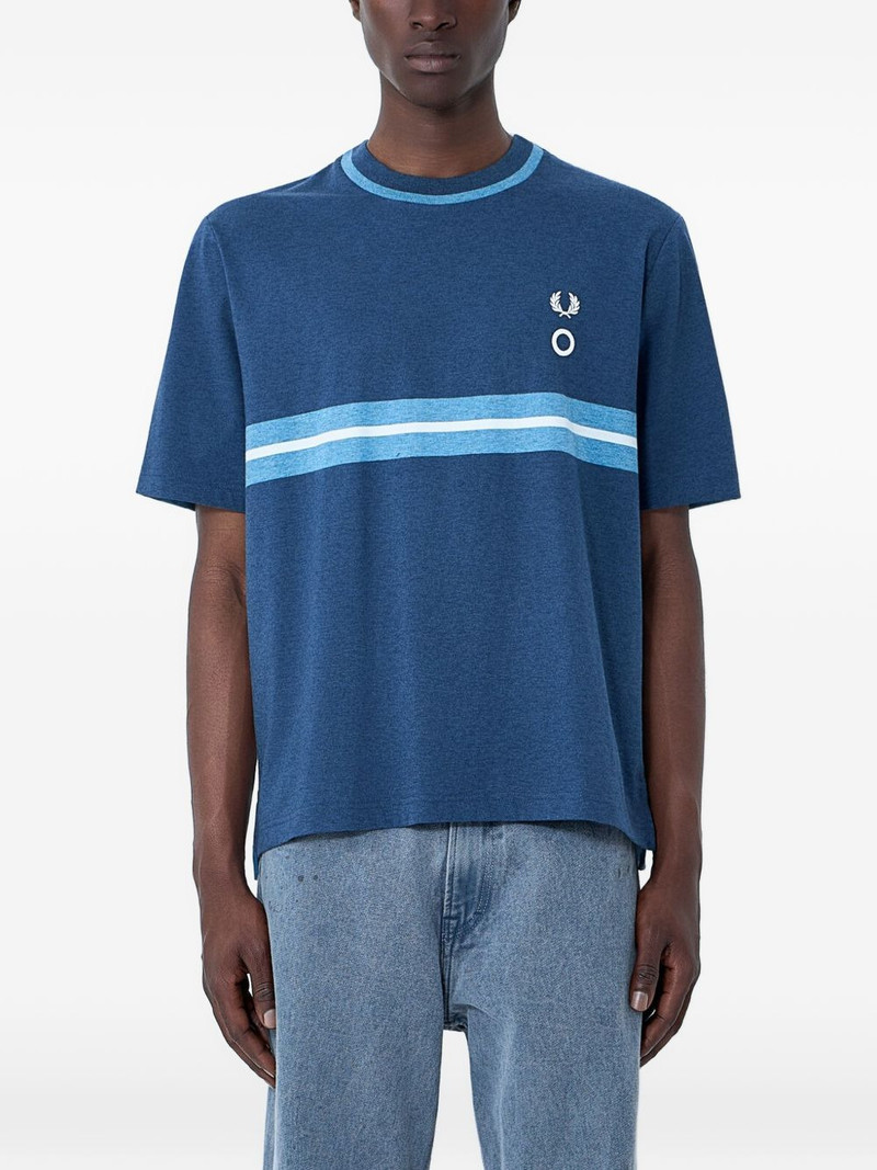logo-embroidery crew neck T-shirt 1