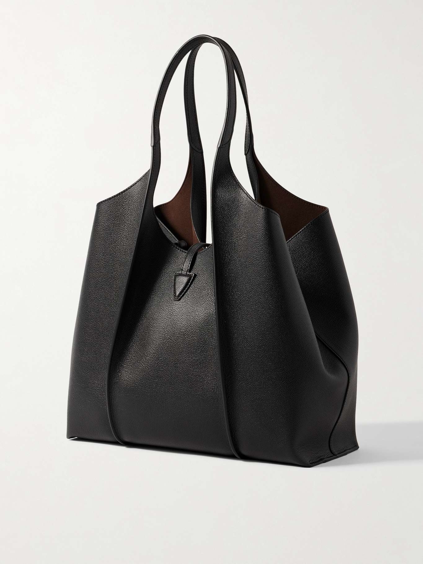 Large textured-leather shoulder bag - 3