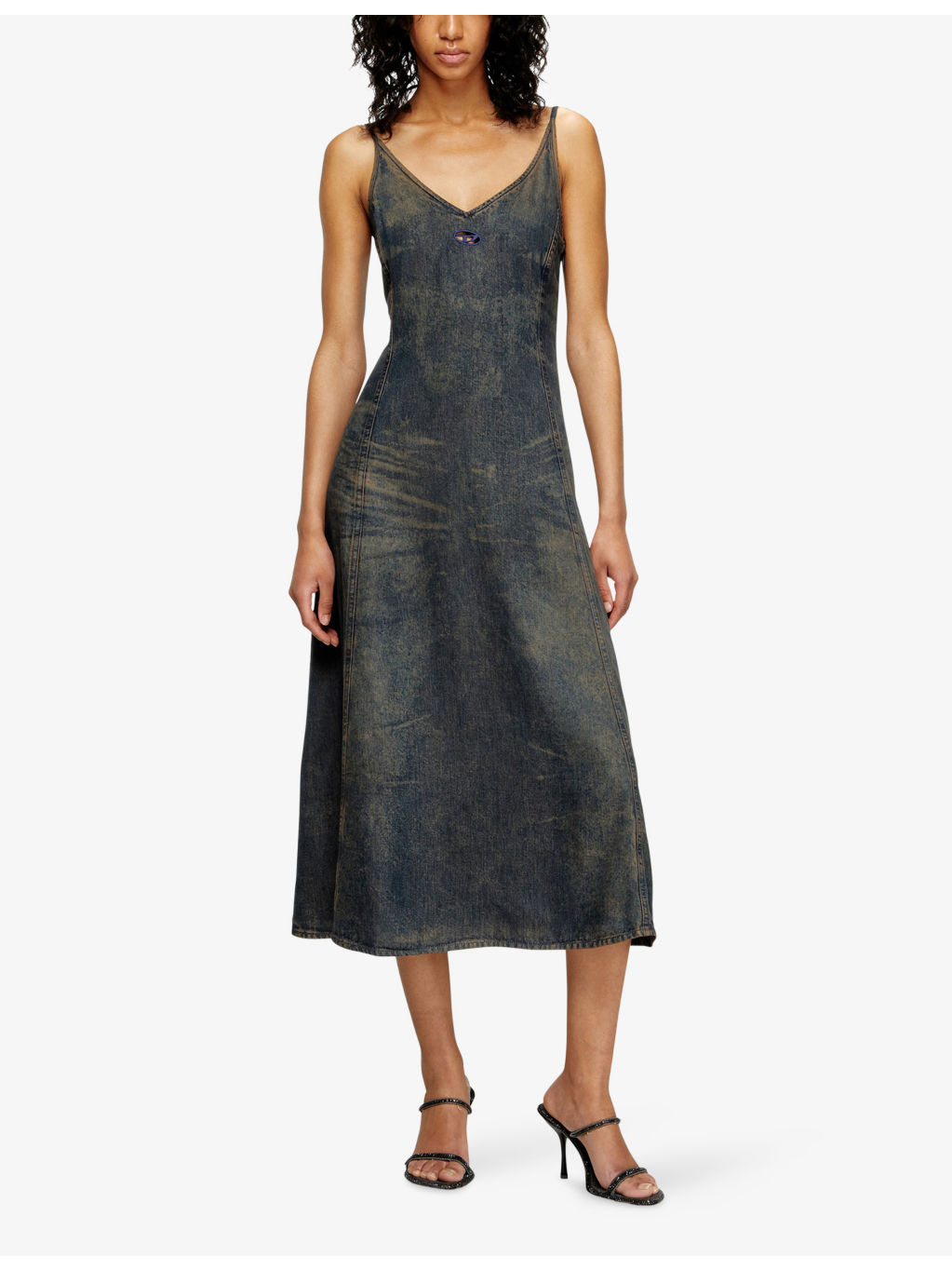 De-Beld-S Denim-Effect Lyocell Midi Dress - 3