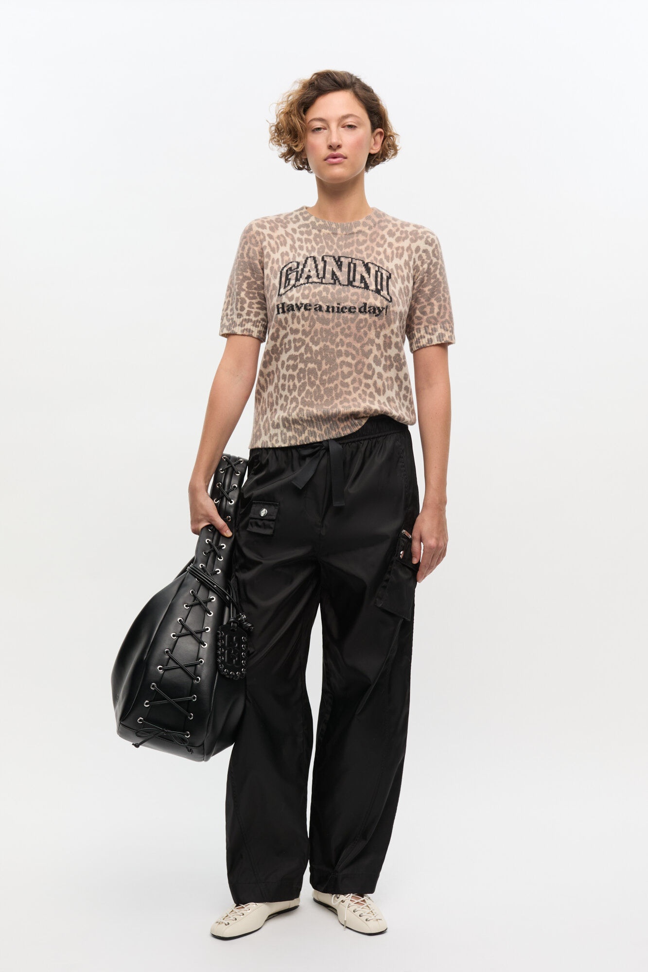 LEOPARD WOOL MIX T-SHIRT - 3