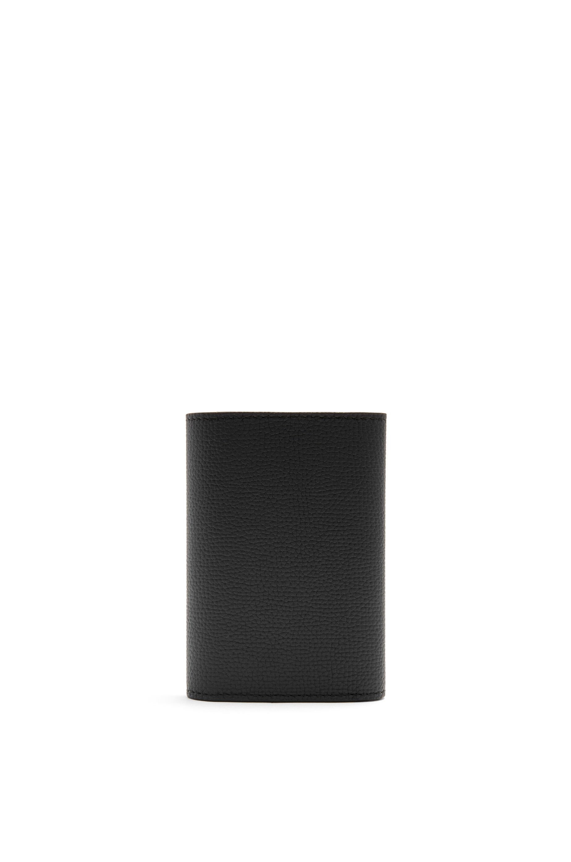 Anagram small vertical wallet in pebble grain calfskin - 4