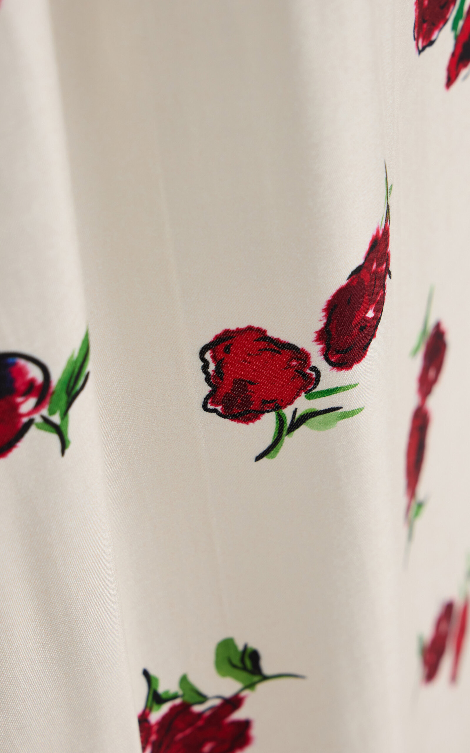 Sicily Printed Silk Midi Dress ivory - 5