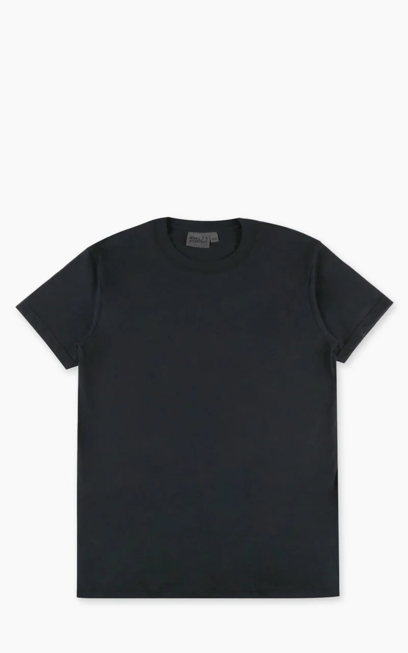 NAKED & FAMOUS DENIM CIRCULAR KNIT T-SHIRT BLACK - 1