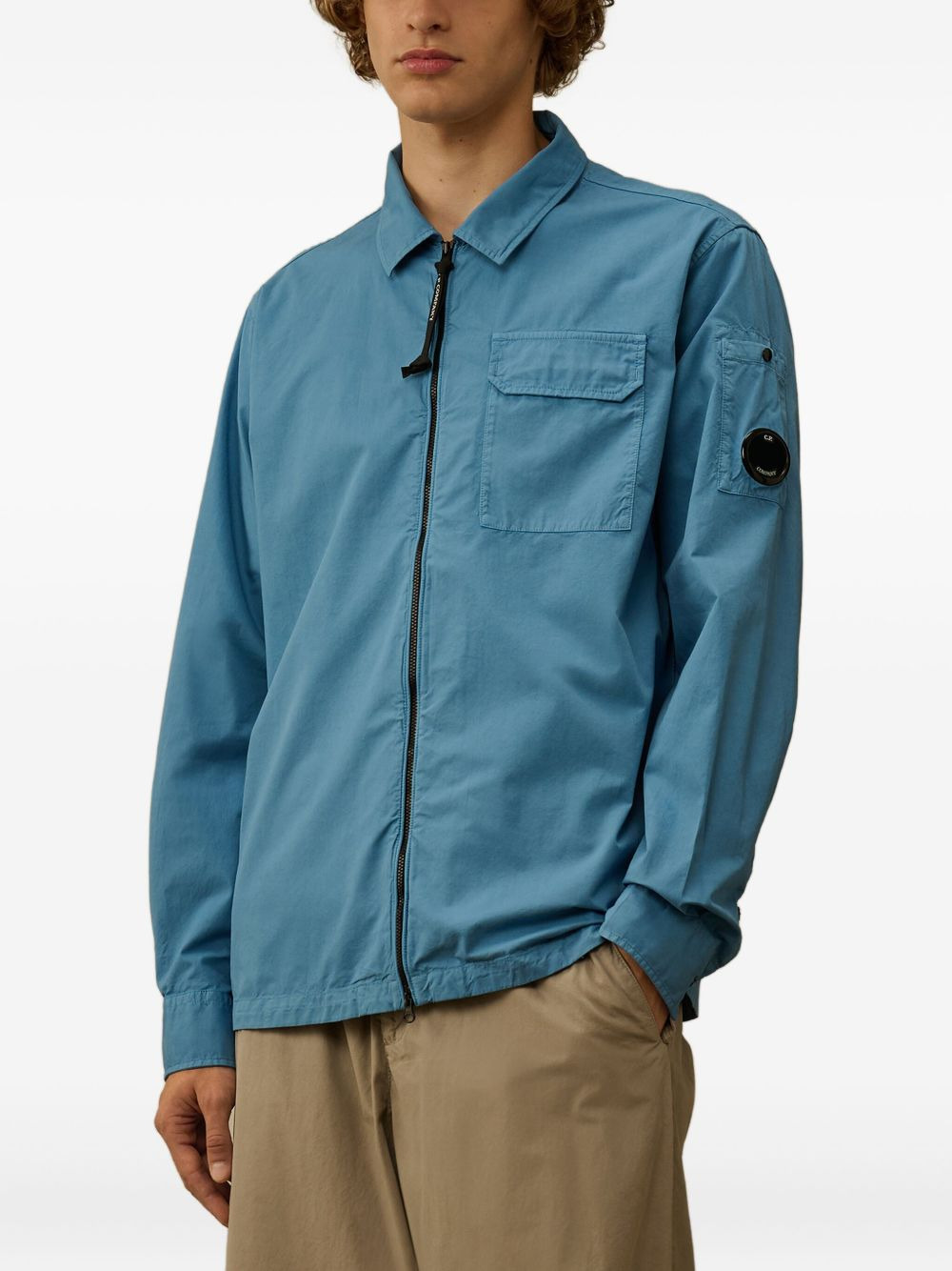 pocket zip-fastening shirt jacket - 3