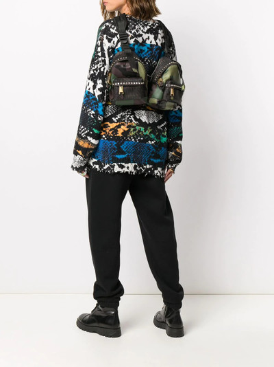 Moschino camouflage dual-compartment backpack vest outlook