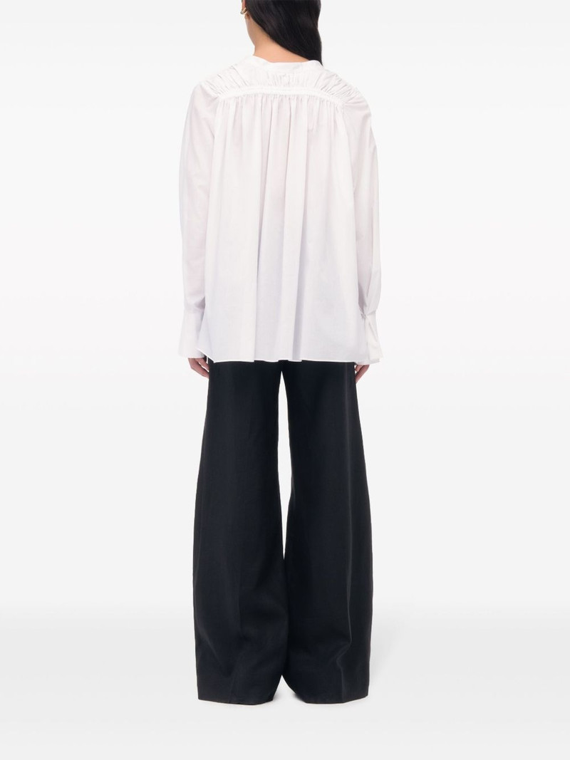 organic-cotton gathered voile blouse 4