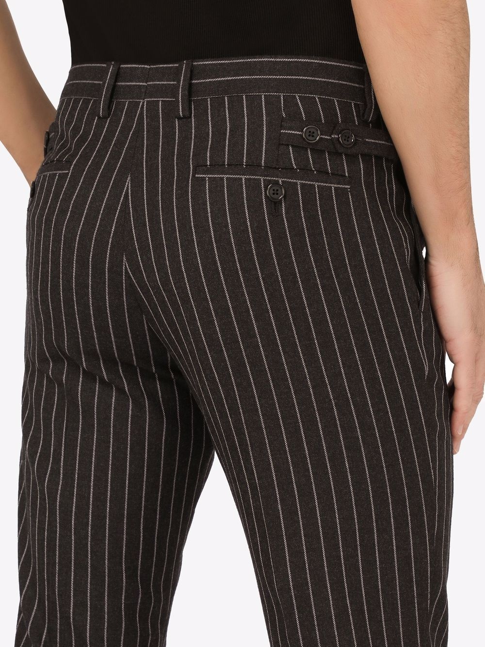 pinstripe-pattern tailored trousers - 5