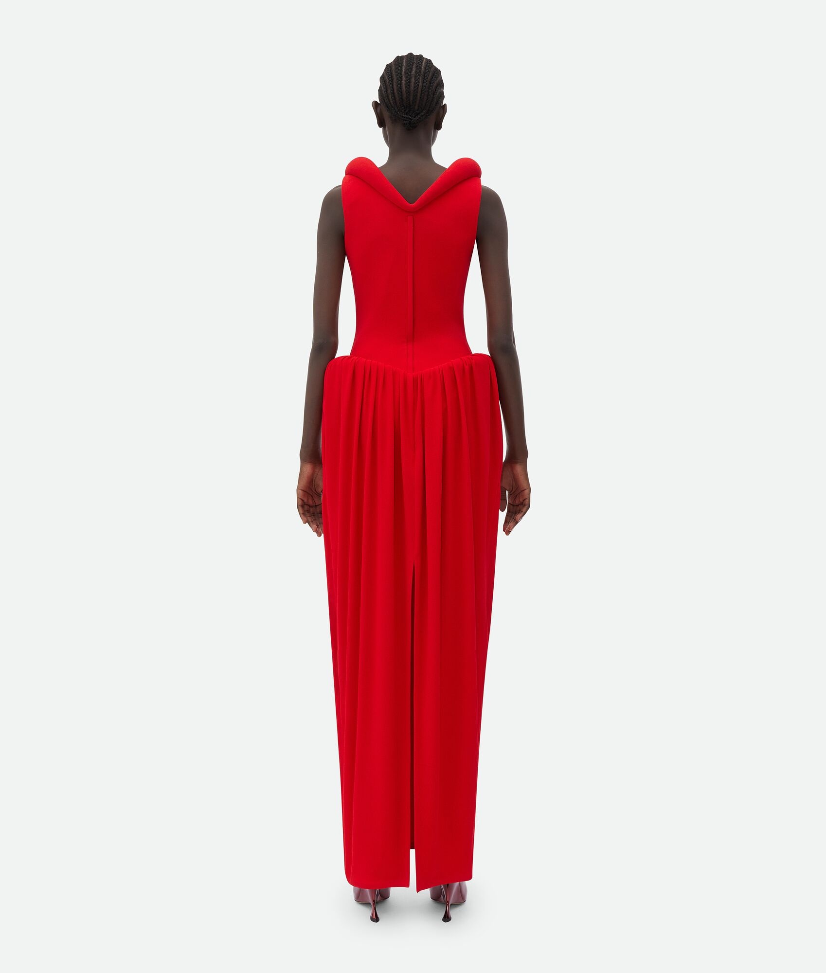 Viscose Bouclé Dress With Padded Details - 3