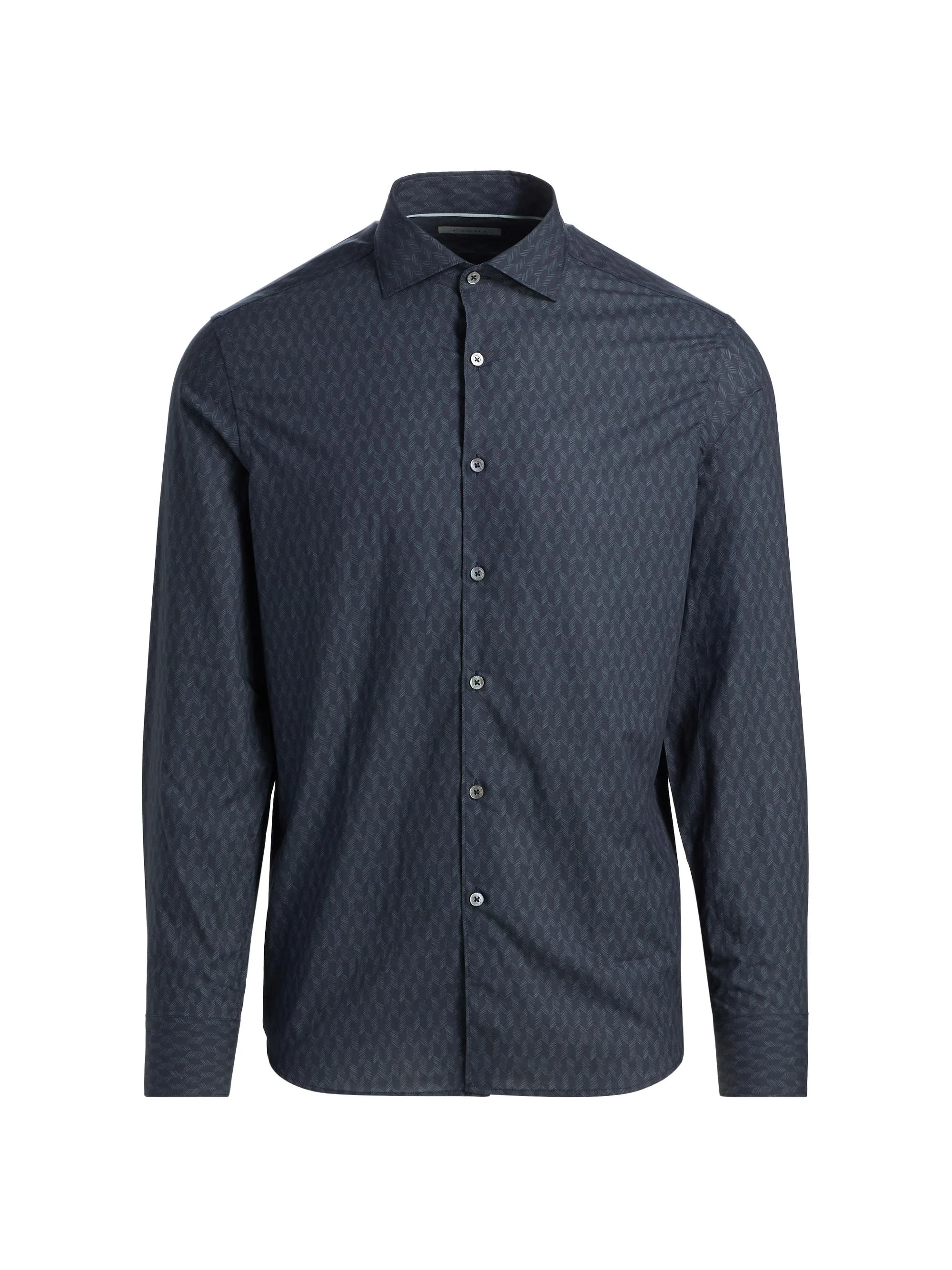 Men's Tonal Frecchia Sport Shirt - Navy - 1