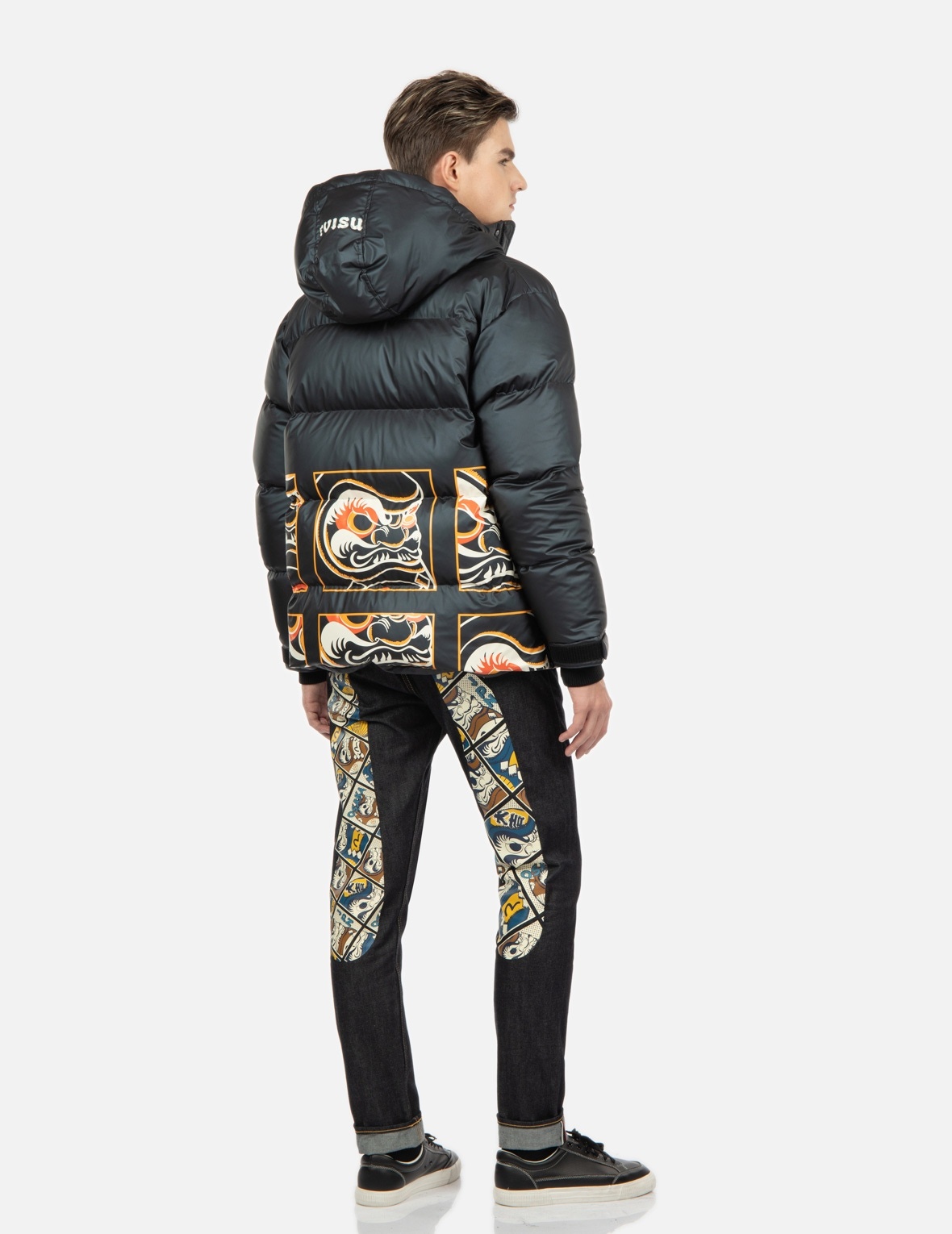 MULTI-DARUMA PRINT DOWN JACKET - 3