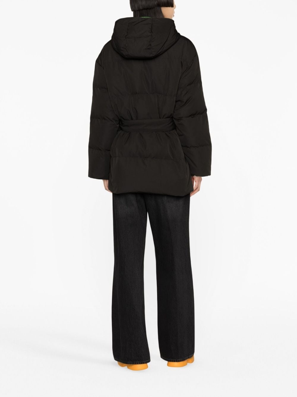 belted wrap down jacket - 3