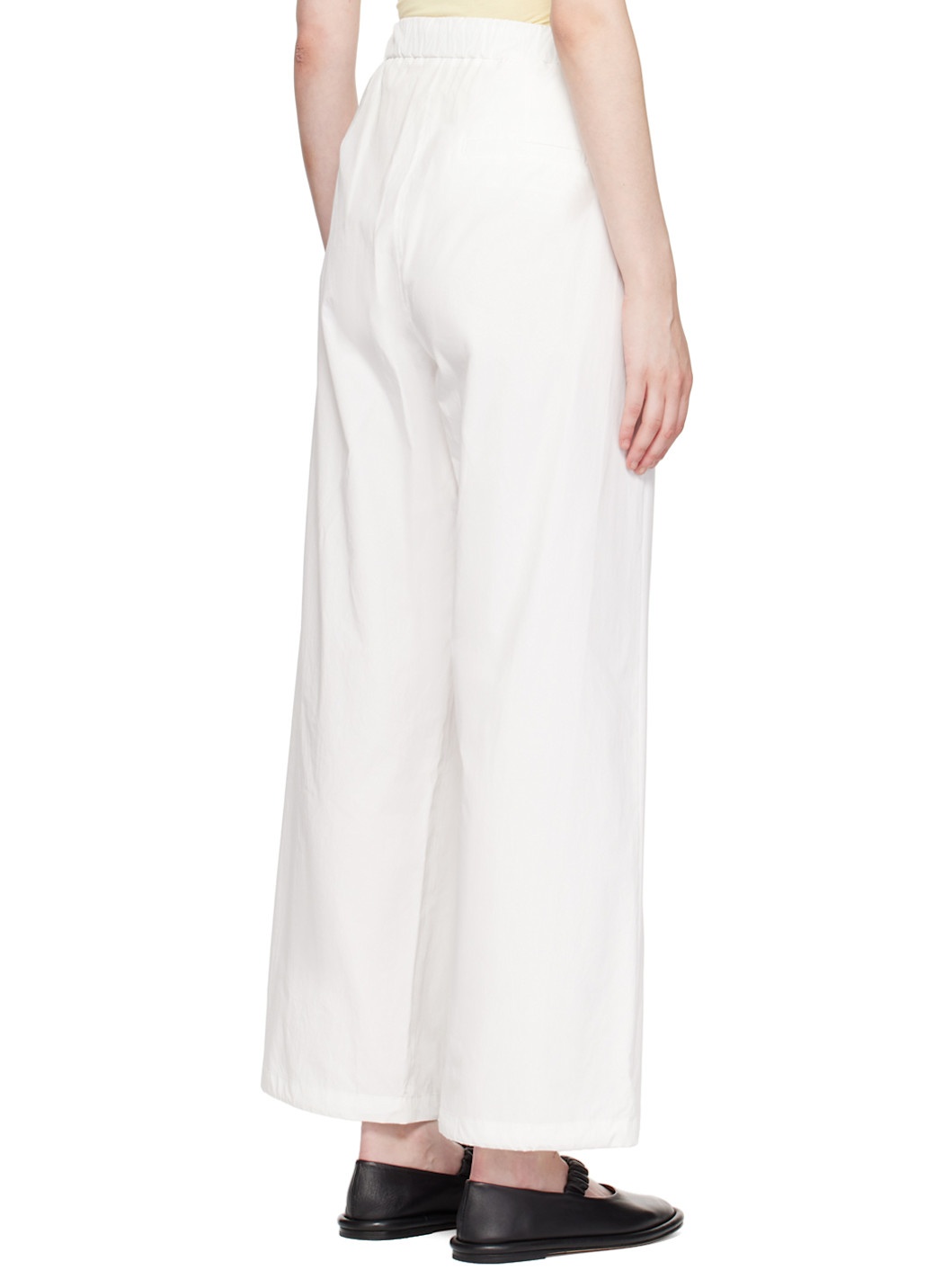 White Drawstring Trousers - 3