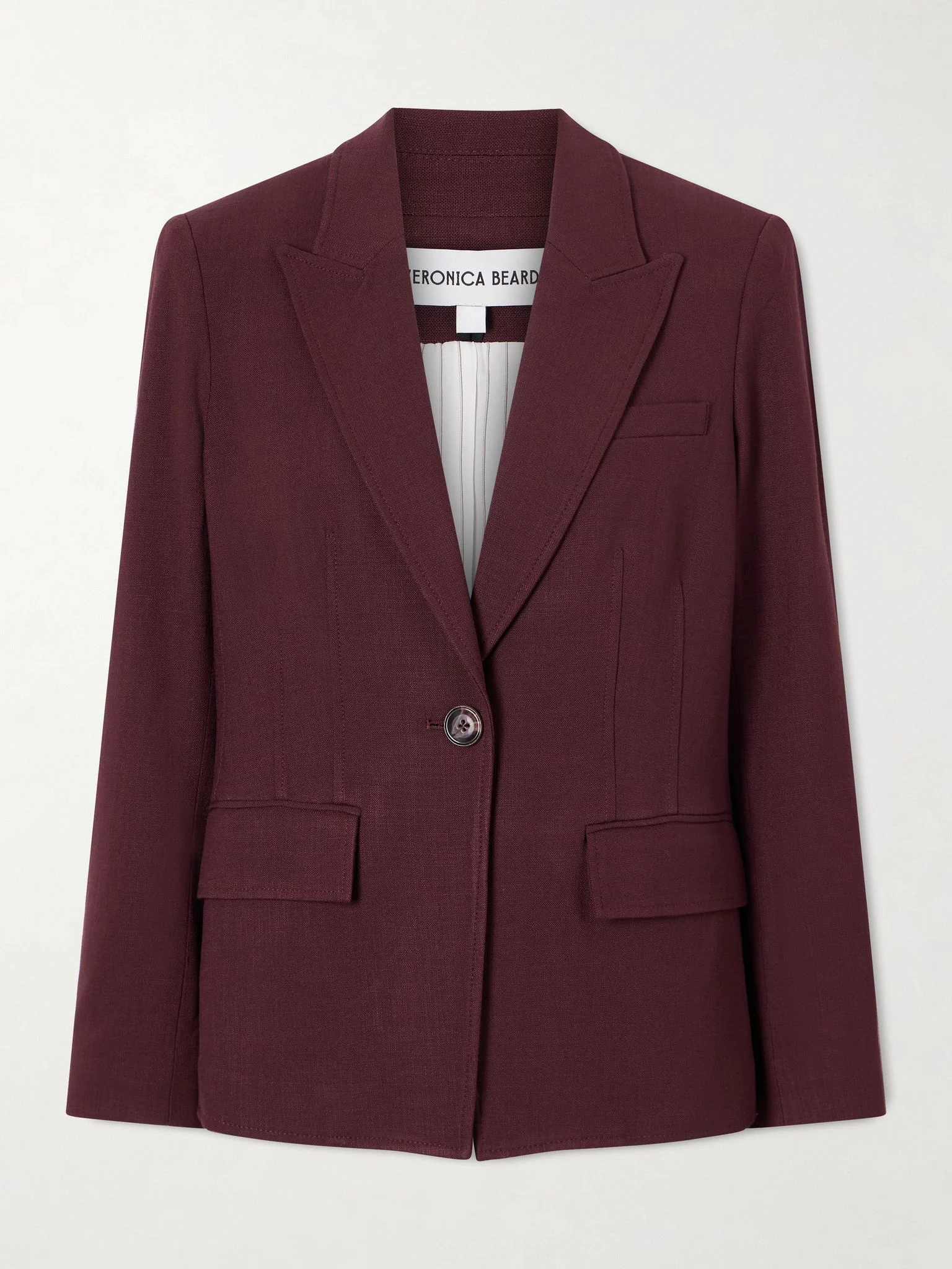 Isaac Dickey crepe blazer Burgundy - 1