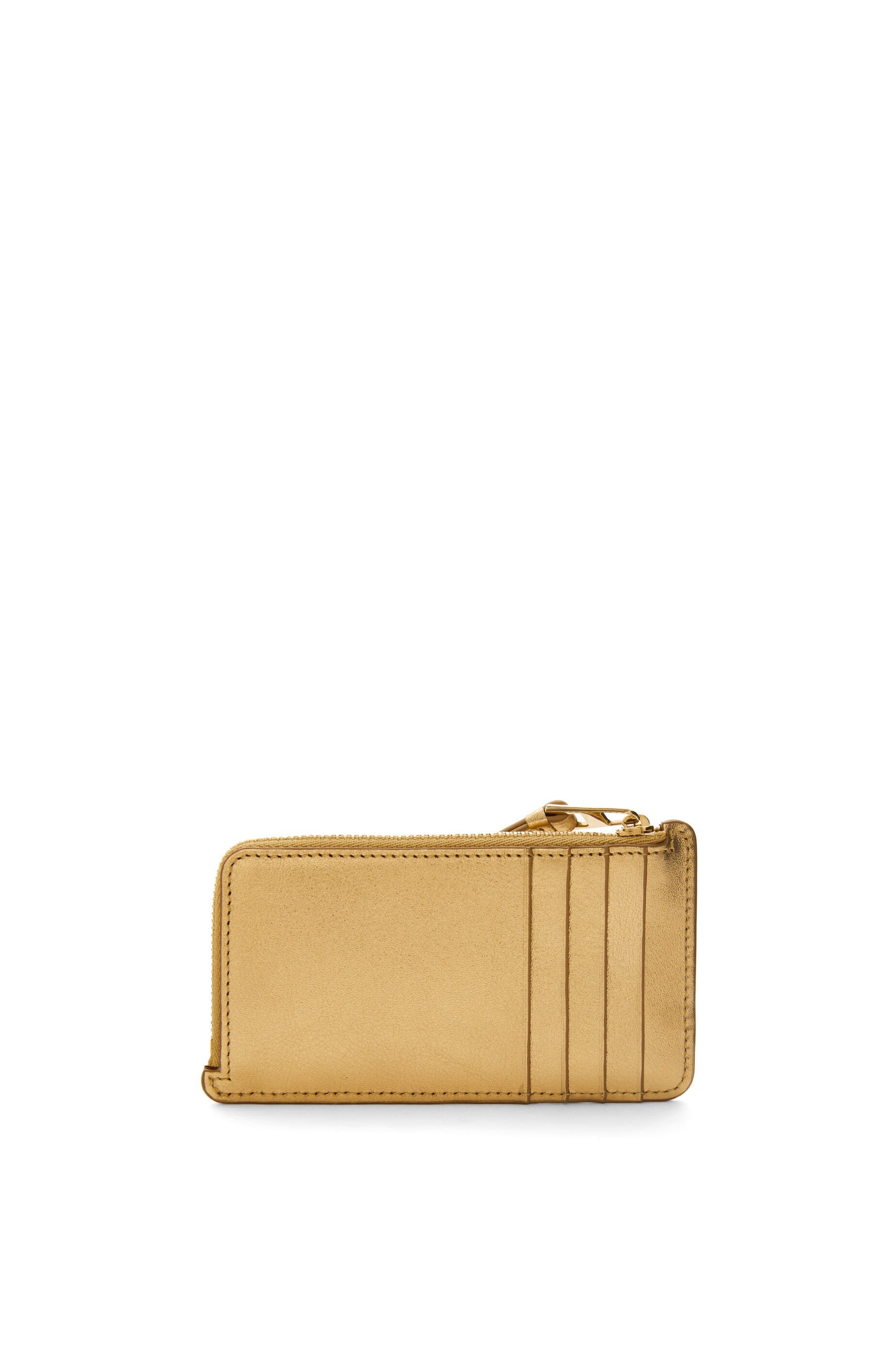 Puzzle coin cardholder in metallic calfskin - 3