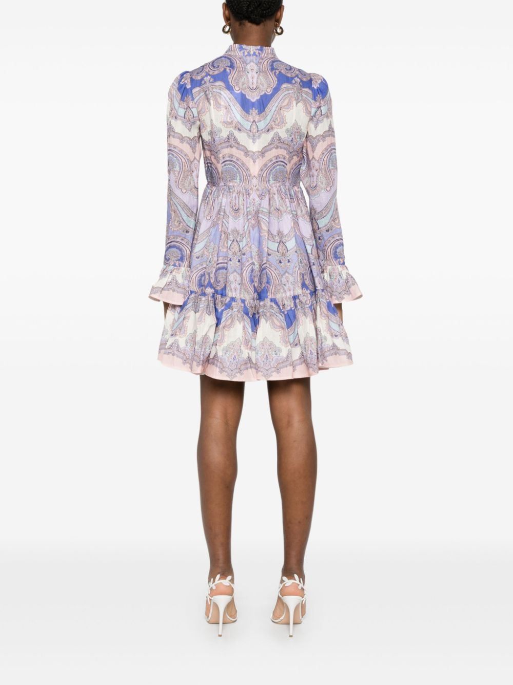 Zimmermann Women Maxine Printed Linen Mini Dress - 3